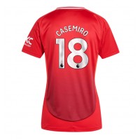 Echipament fotbal Manchester United Casemiro #18 Tricou Acasa 2024-25 pentru femei maneca scurta